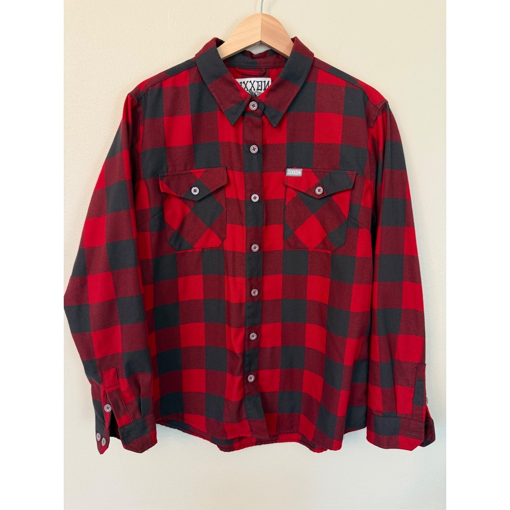 Dixxon Fifty-Fifty Limited Edition Flannel Men XL Red Black Buffalo Plaid